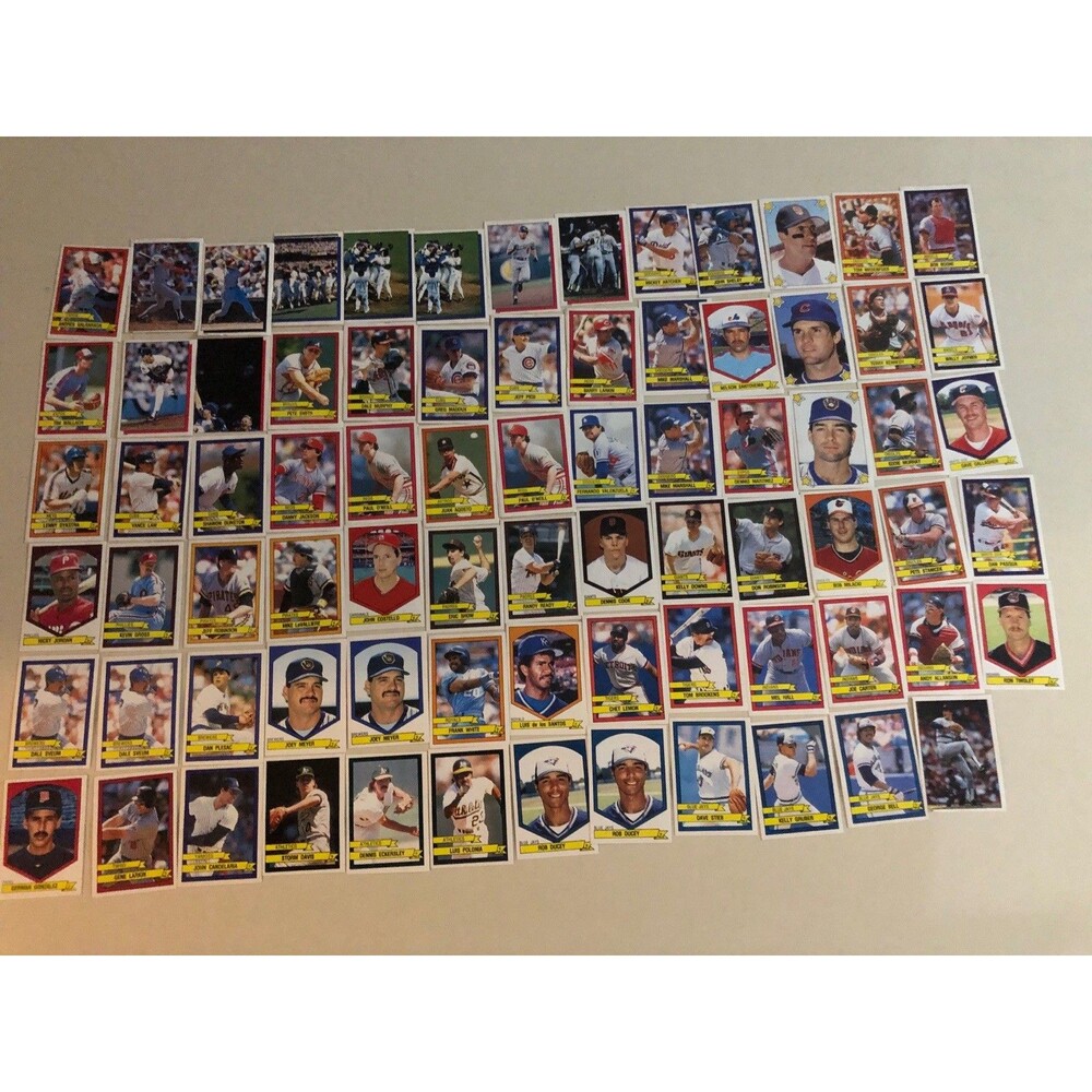 Vintage Panini Mini MLB Baseball Stcikers1989 Rare Lot of 76